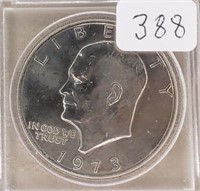 1973P  Ike Dollar AU