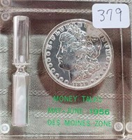 1879P Morgan Silver Dollar Paper Weight  Money