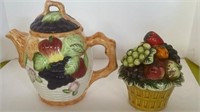 Fruit design teapot and canister