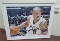 Kobe Bryant signed 8x10 framed