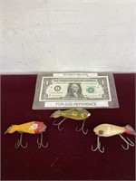 3 Heddon Baby Tadpolly fishing lure hard to find