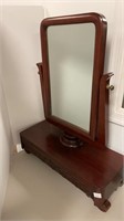 Wooden Shaving  Vanity rotating mirror & drawer