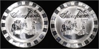 (2) 1 OZ .999 SILVER STACKABLE SILVERTOWNE ROUNDS