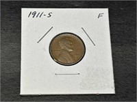 1911-S Lincoln Cent F
