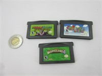 3 jeux pour Nintendo Game Boy Advance dont