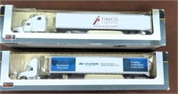 TWO (2) 11" Die Cast Tractor Trailers, NO SHIP