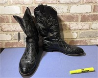 BLACK JUSTIN BOOTS, SIZE 10.5D