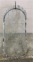 ANTIQUE BOHO WHITE HANGING METAL CHAIR