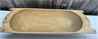 LARGE ANTIQUE WOODEN DOUGH BOWL