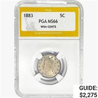 1883 Liberty Victory Nickel PGA MS66 w/ Cents
