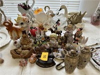 LARGE LOT OF MISC KNICK KNACK FIGURINES ETC