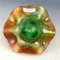 NW Green Finecut & Roses Candy Dish