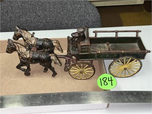 Cast Iron Express Horse Drawn Wagon