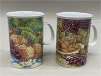 2 The Lakeside Collection Fine Porcelain Mugs