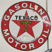 "Texaco" Double-Sided Porcelain Sign