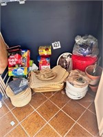 Wicker Trays, Plate Holders & Music.(Sunroom)