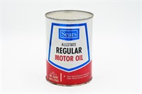 SEARS REGULAR MOTOR OIL U.S. QT CAN