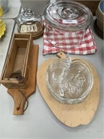 Cheese Dishes, Cutting Boards & Apple Plates