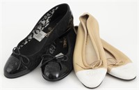 Chanel Black Flats & Two Tone Ballet Flats, 2 Pair