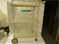 Metal Serving Cart w/Wheels, 36 Asstd Beach