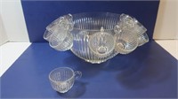Colony Punch Bowl Set-11Cups, Bowl(1 cup w/broken