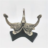 Metal Elephant Bowl Holder