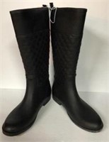 Barbara Quilted Tall Rain Boots (9) P8A