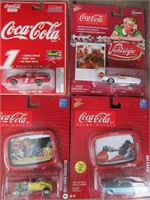 4pc Coca Cola / NASCAR Die Cast Collectibles