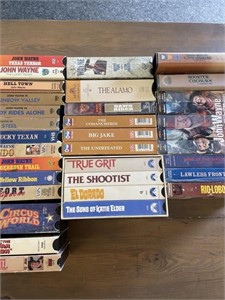 Lot of John Wayne VHS Movies