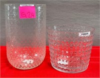 43 - NEW WMC LOT OF 2 GLASS VASES (G24)