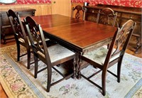 Vintage Dining Room Table with Chairs - Ck Pics,