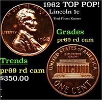 Proof 1962 Lincoln Cent TOP POP! 1c Graded pr69 rd