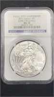2011 NGC MS70 Silver Eagle 1oz Early Releases