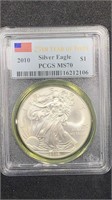 2010 PCGS MS70 Silver Eagle 1oz