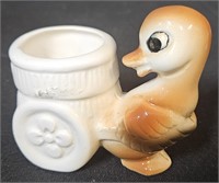 vintage duck ceramic toothpick holder