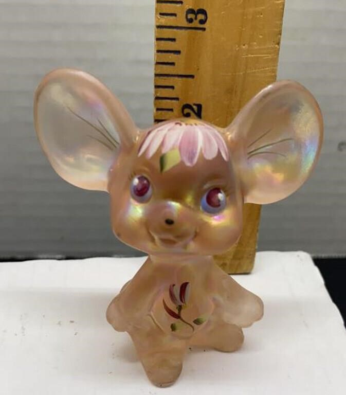 Fenton mouse handpainted signed