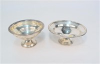 2- Sterling Silver Compotes/candy dishes