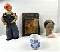 Doll, Bust, Book & Mug