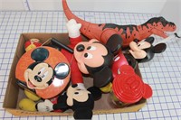 VINTAGE MICKEY MOUSE LOT PLUS TOY DINOSAUR