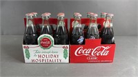 12pc Coca-Cola Glass Bottles w/ Holiday Classic