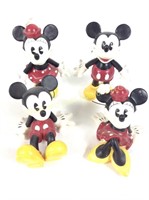 Lot of Four Enesco Mickey and Minnie Figurines