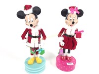 Mickey and Minnie Wooden Nutcrackers