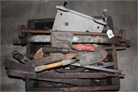 Wooden Box of Various Tools