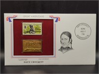 1967 Davy Crockett Stamp Set 22KT Gold Replica