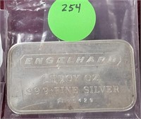 ENGELHARD 1 TROY OZ. SILVER BAR