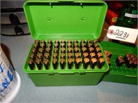 Lot Plastic Case 50 .357 Cal Bullets, 1 Partial