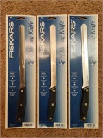 3x NEW 9 Inch Slicing Knives by Fiskars