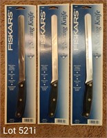 3x NEW 9 Inch Slicing Knives by Fiskars