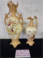 ROYAL WETTINA Austria antique vase & ewer HUGE