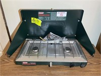 COLEMAN PROPANE STOVE, TWO BURNER APPEARS NEW